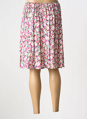 Jupe mi-longue taille normale rose GEVANA femme