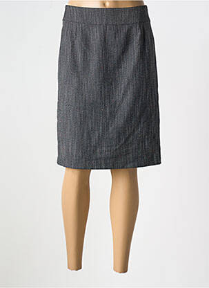 Jupe mi-longue coupe droite gris GEVANA femme