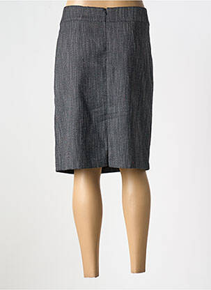 Jupe mi-longue coupe droite gris GEVANA femme