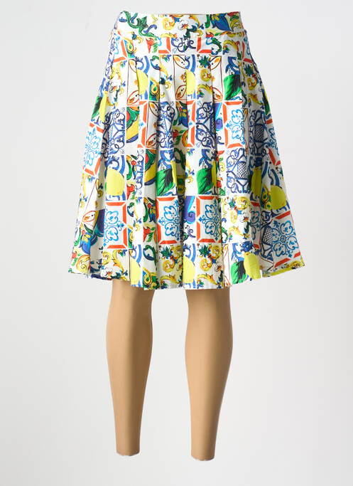 Jupe mi-longue bleu LEO & UGO pour femme