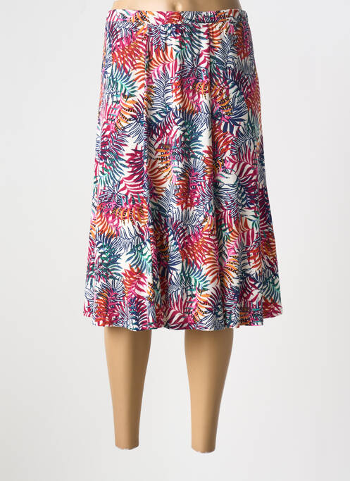 Jupe mi-longue orange GEVANA pour femme