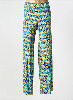 Pantalon droit stretch taille normale bleu ELEONORA AMADEI femme