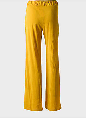 Pantalon droit stretch taille normale jaune MARIA BELLENTANI femme