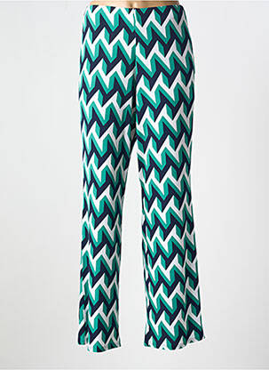 Pantalon droit stretch taille normale vert GEVANA femme
