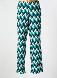 Pantalon droit stretch taille normale vert GEVANA femme