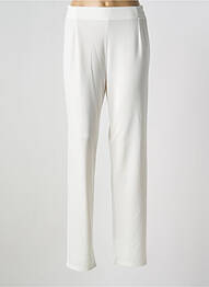 Pantalon slim taille élastique taille normale blanc GEVANA femme