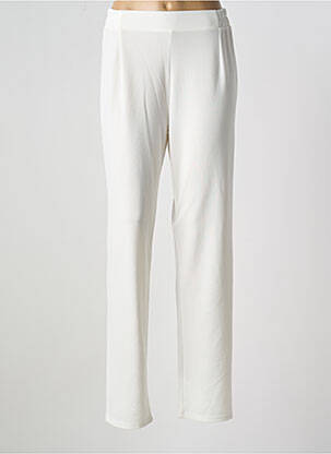Pantalon slim taille élastique taille normale blanc GEVANA femme