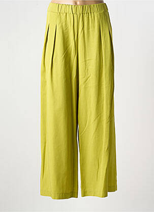 Pantalon 7/8 taille élastique taille normale vert ELEONORA AMADEI femme