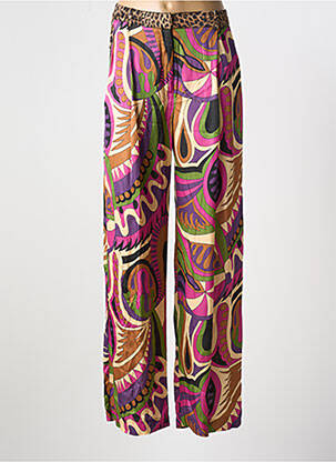 Pantalon droit taille à pinces taille normale marron LOLA CASADEMUNT femme