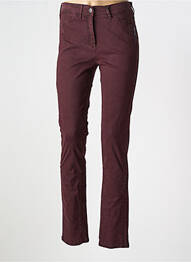 Jeans coupe slim stretch taille normale rouge TONI femme