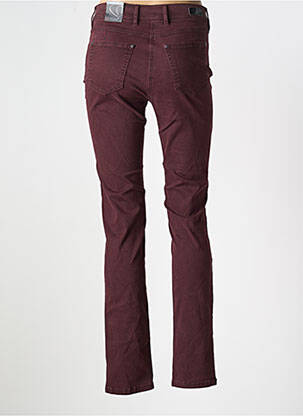 Jeans coupe slim stretch taille normale rouge TONI femme