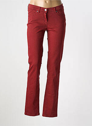 Jeans coupe slim stretch taille normale rouge TONI femme
