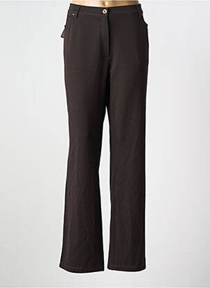 Pantalon droit tissage crêpe taille normale marron WEINBERG femme