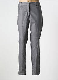 Pantalon slim tissage enduit taille normale gris WEINBERG femme