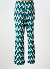Pantalon droit vert GEVANA pour femme seconde vue