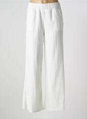 Pantalon large blanc LEO & UGO pour femme seconde vue