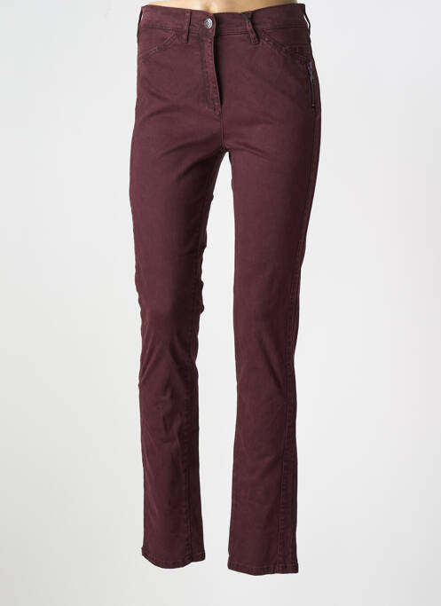 Jeans coupe slim rouge TONI pour femme