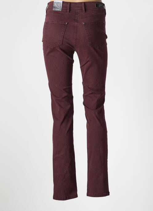 Jeans coupe slim rouge TONI pour femme