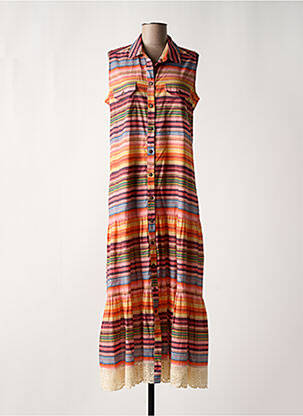 Robe longue sans manche sans manche orange FUEGO WOMAN femme