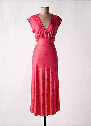 Robe longue manches courtes manches courtes rose EVA KAYAN femme
