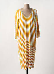 Robe mi-longue manches longues manches longues jaune MARIA BELLENTANI femme