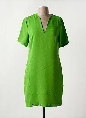 Robe courte manches courtes manches courtes vert EVA KAYAN femme
