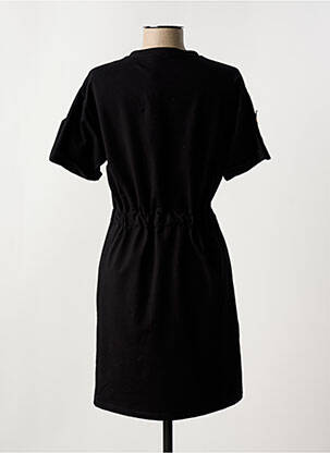 Robe courte manches courtes manches courtes noir LESLIE femme