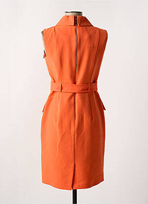 Robe mi-longue sans manche sans manche orange LESLIE femme