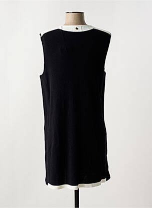Tunique sans manche tissage crêpe noir LOLA CASADEMUNT femme
