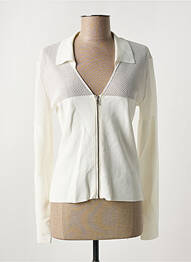 Veste casual coupe cintrée blanc EVA KAYAN femme