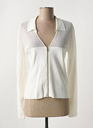 Veste casual coupe cintrée blanc EVA KAYAN femme
