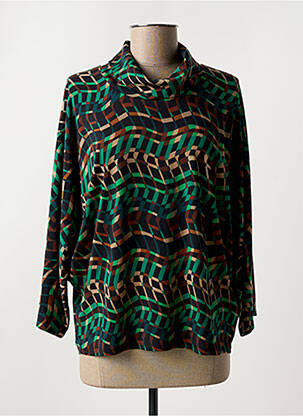 Blouse tissage popeline manches longues vert JOSEPH RIBKOFF femme