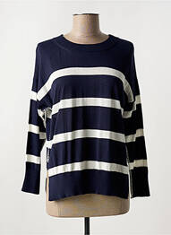 Pull col rond manches longues bleu MARIA BELLENTANI femme