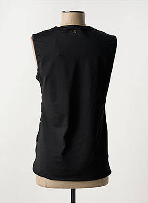 Top imprimé fantaisie sans manche noir LOLA CASADEMUNT femme