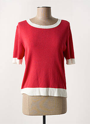 T-shirt coupe cintrée manches courtes rouge ELEONORA AMADEI femme