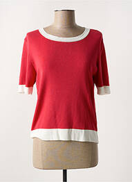 T-shirt coupe cintrée manches courtes rouge ELEONORA AMADEI femme