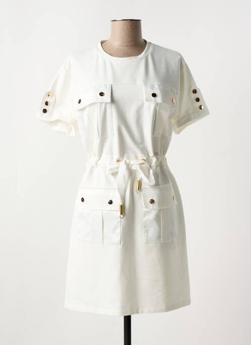 Robe courte blanc LESLIE pour femme