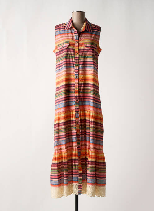 Robe longue orange FUEGO WOMAN pour femme