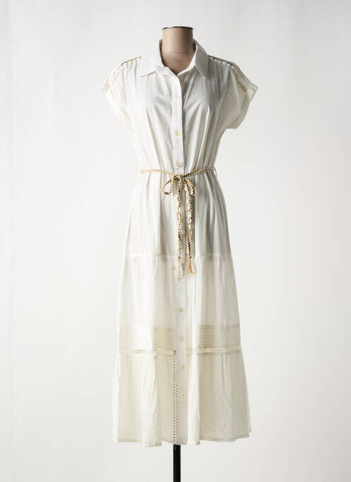 Robe mi-longue blanc FUEGO WOMAN pour femme