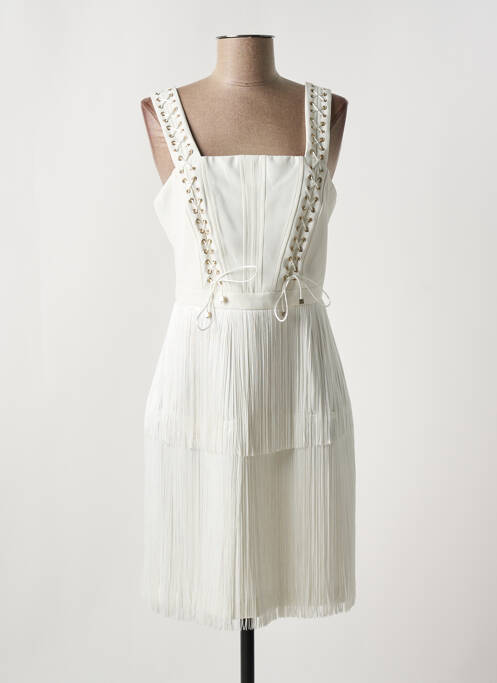 Robe mi-longue blanc LESLIE pour femme