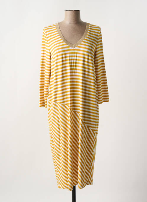 Robe mi-longue jaune MARIA BELLENTANI pour femme