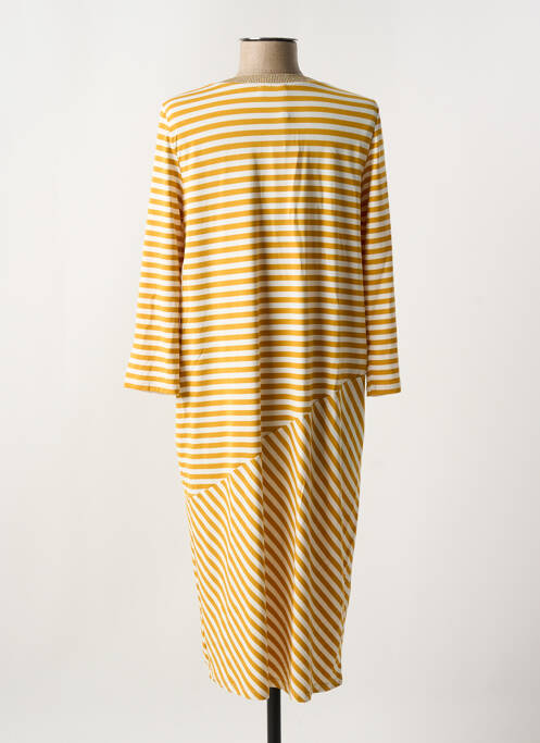 Robe mi-longue jaune MARIA BELLENTANI pour femme