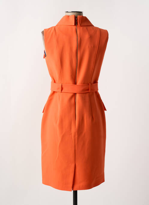 Robe mi-longue orange LESLIE pour femme