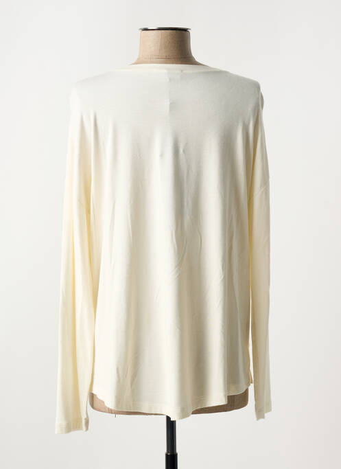 T-shirt beige ELEONORA AMADEI pour femme