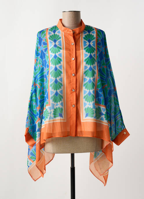 Tunique manches longues bleu LESLIE pour femme