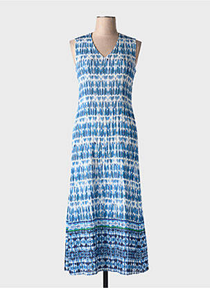 Robe longue sans manche sans manche bleu LEO & UGO femme