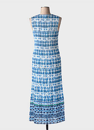 Robe longue sans manche sans manche bleu LEO & UGO femme