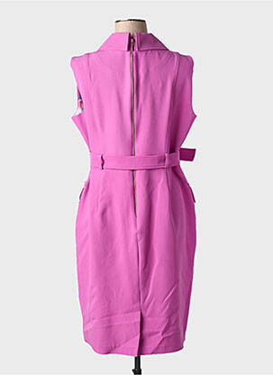 Robe mi-longue sans manche sans manche rose LESLIE femme