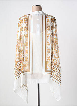 Tunique manches longues légère et transparente beige LESLIE femme