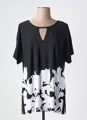 T-shirt coupe droite manches courtes noir JOSEPH RIBKOFF femme